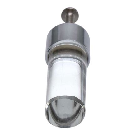 Clear Silver Cylinder Glass Cabinet knobs